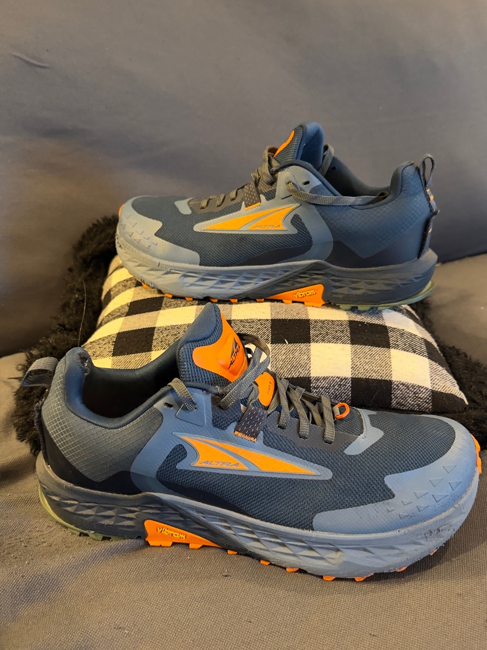 Altra Navy and Orange Trail Running Shoes